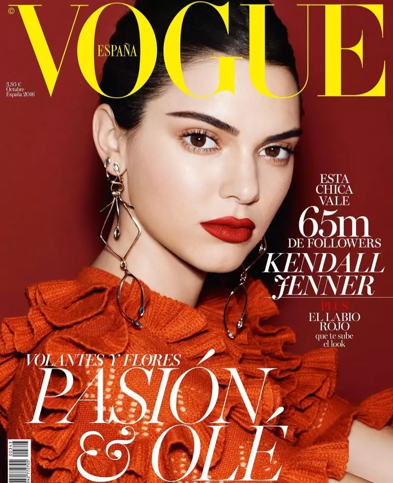 Kendall Jenner na portada de Vogue España de outubro de 2016