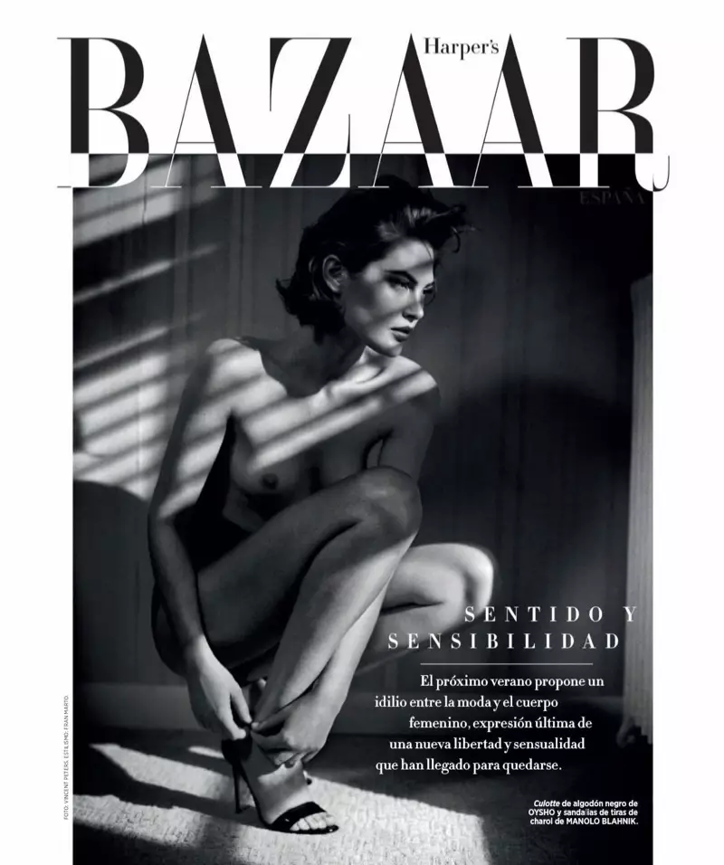 Catherine McNeil Smolders Harper's Bazaar Испания үшін сезімтал стильде