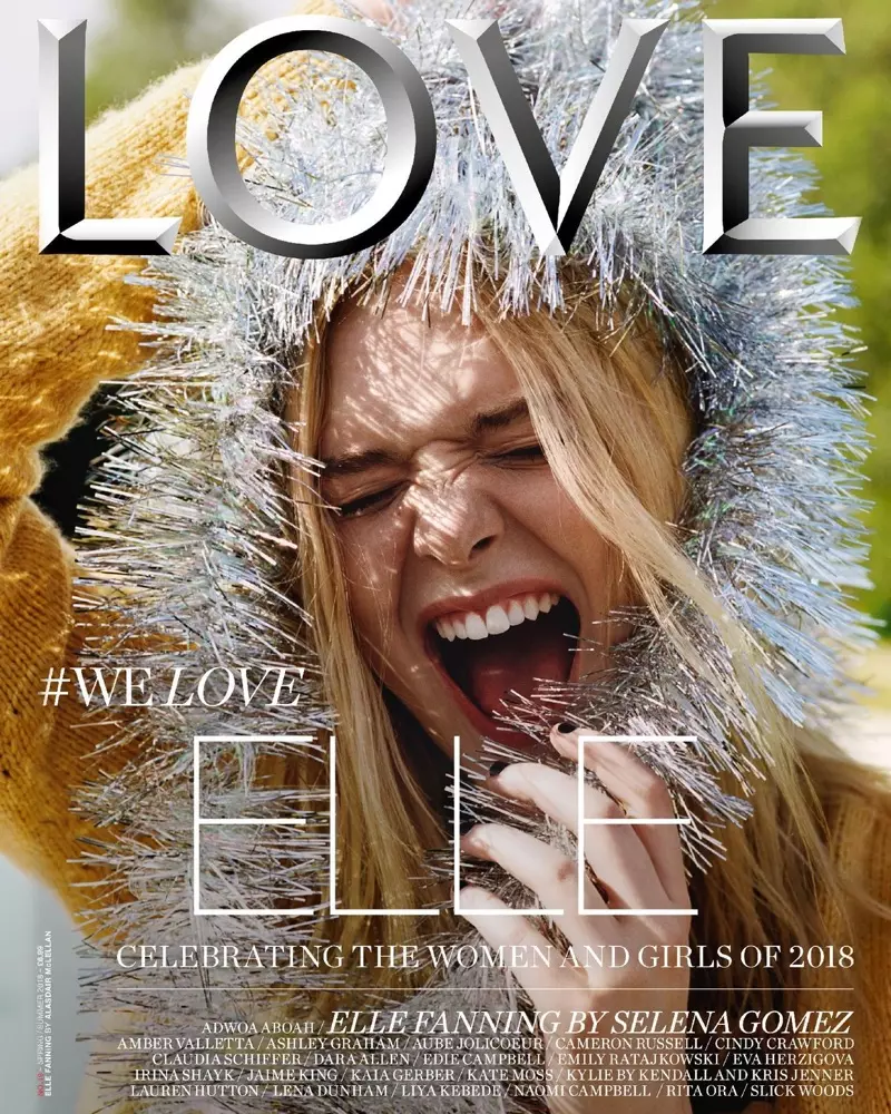 Elle Fanning sa LOVE Spring-Summer 2018 Cover
