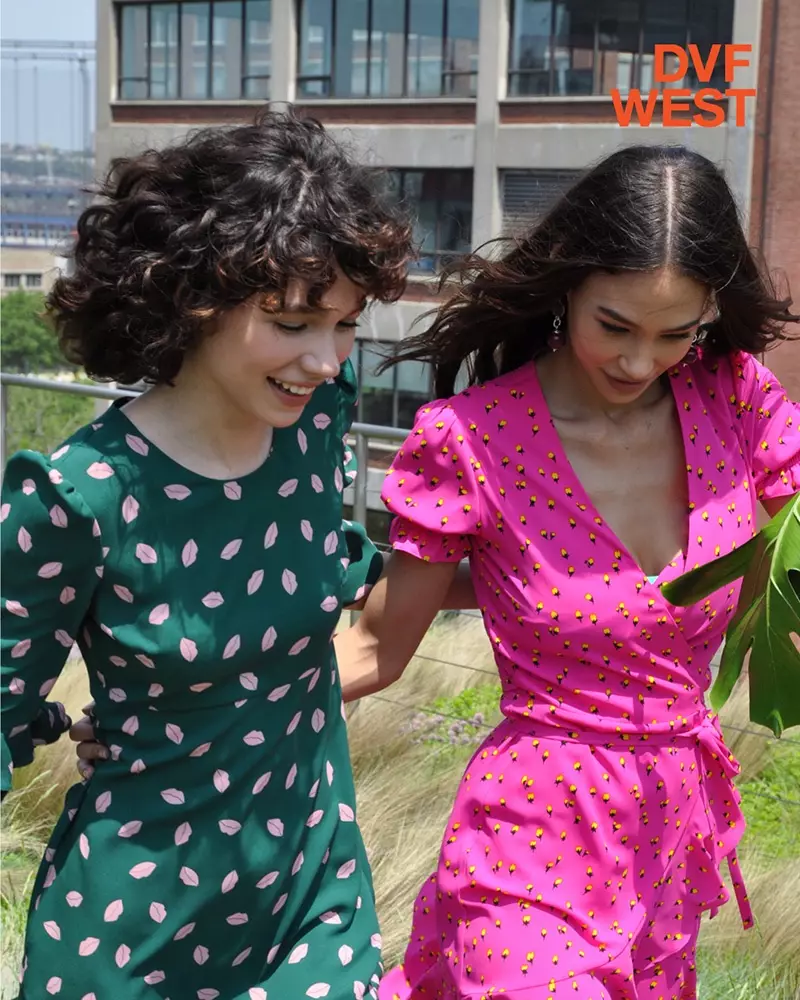 DVF West 2018 yay kampaniyası üçün xəyalpərəst paltarlara diqqət yetirir