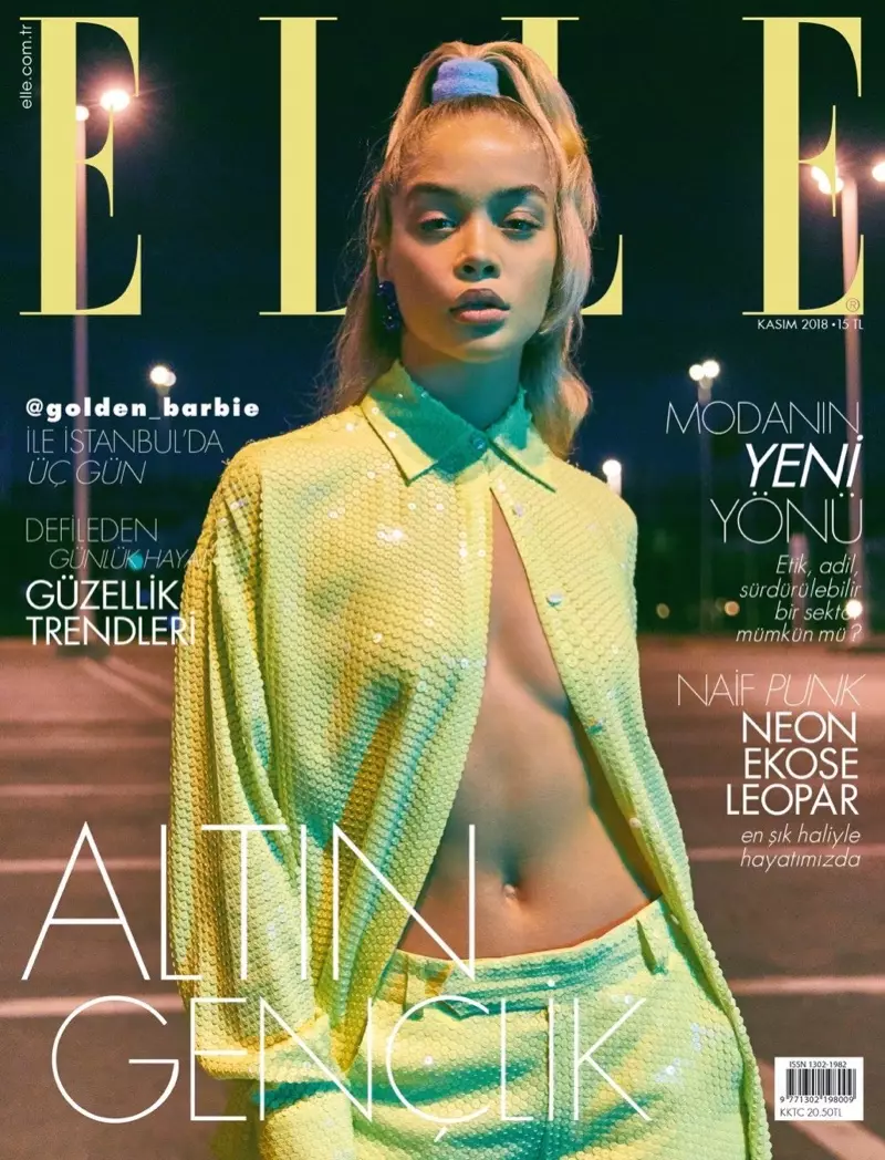 Jasmine Sanders fær Sporty Glam fyrir ELLE Turkey