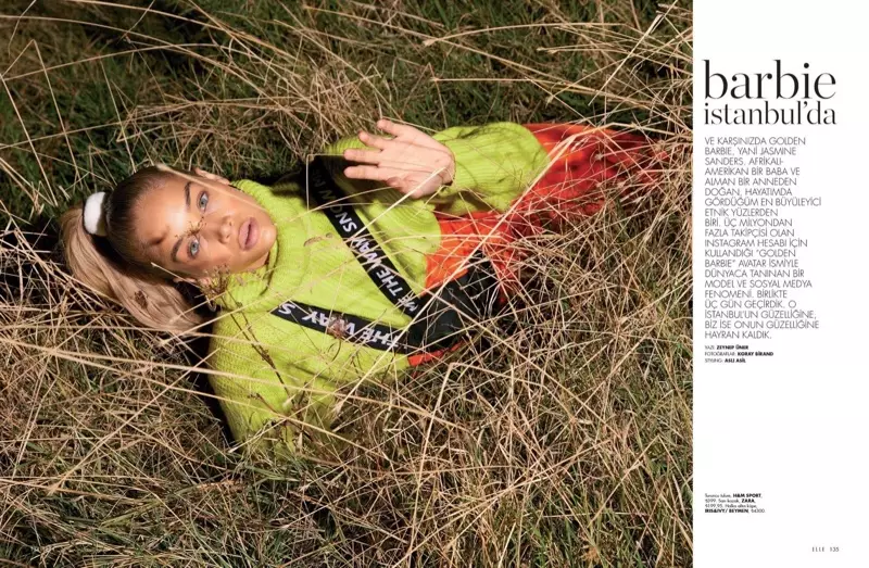 Jasmine Sanders saa Sporty Glamin ELLE Turkeylle