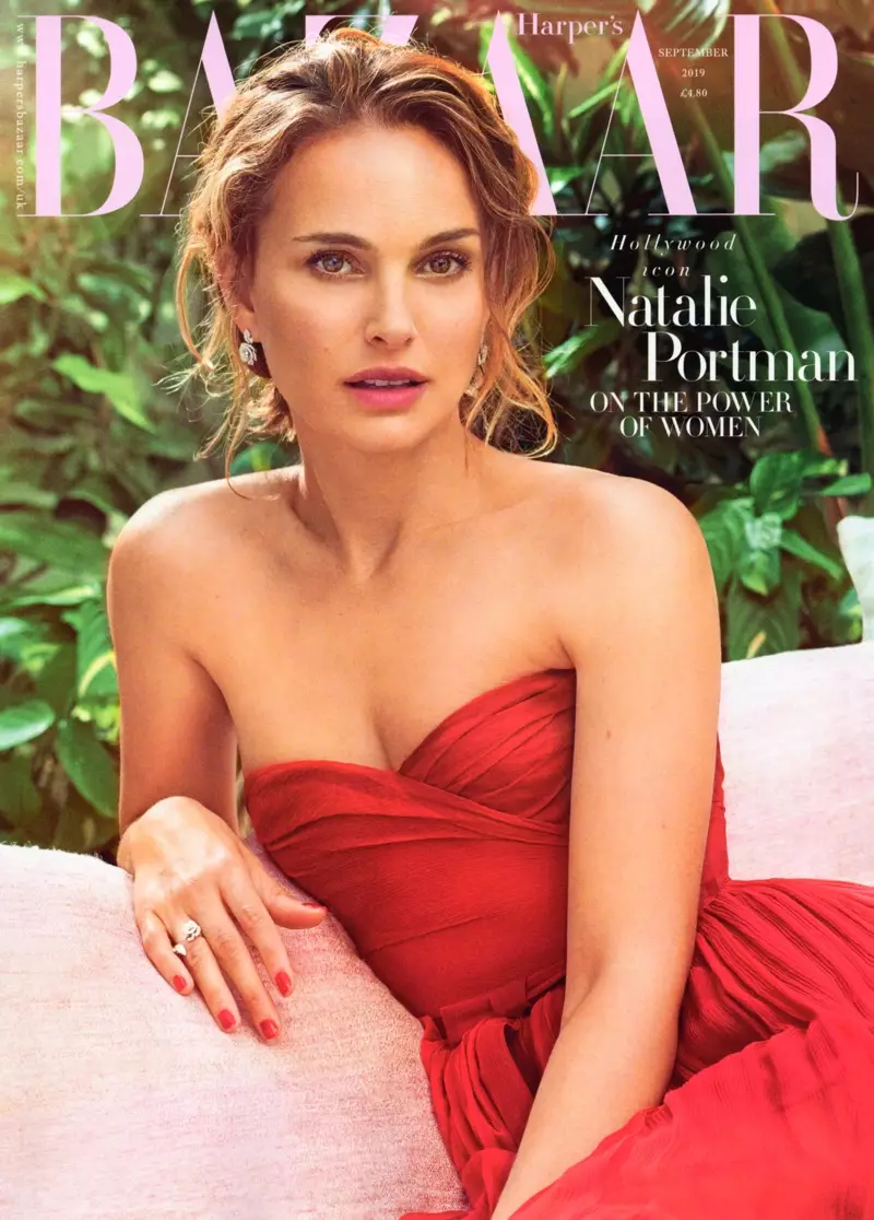 Skuespiller Natalie Portman på Harper's Bazaar UK September 2019 Cover