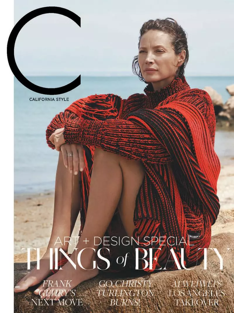 Christy Turlington ผ่อนคลายในฤดูใบไม้ร่วงมองหานิตยสาร C