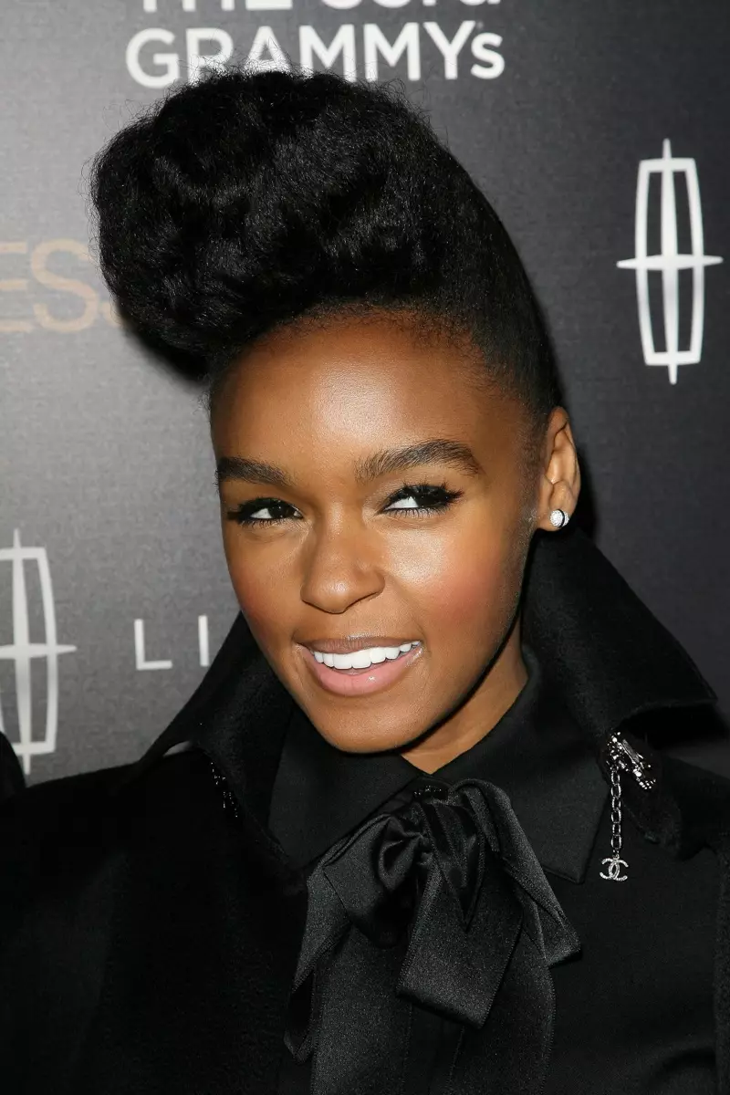 Singer Janelle Monae ni a mọ fun irundidalara pompadour Ibuwọlu rẹ. s_buckley / Shutterstock.com