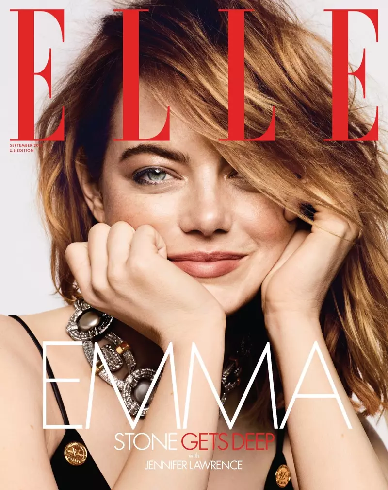 Emma Stone pe coperta ELLE US septembrie 2018