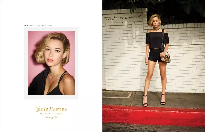 Sarah Snyder glumi u kampanji Juicy Couture za proljeće-ljeto 2017