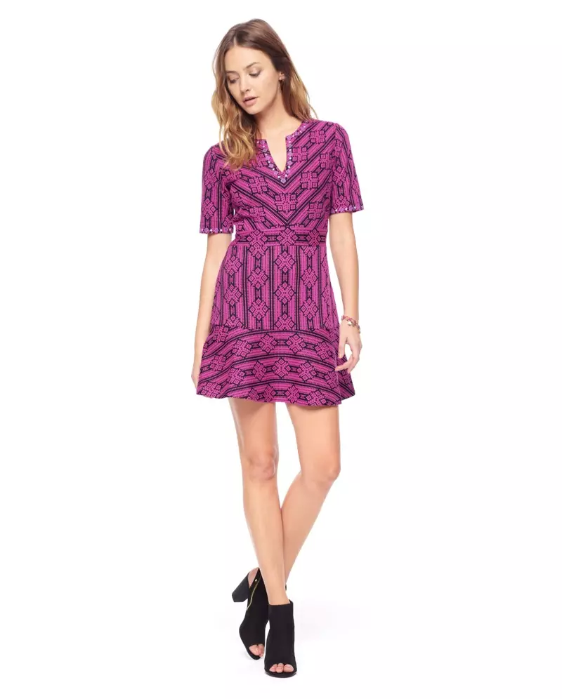 Juicy Couture Stripe Diamond Geo Jacquard Dress