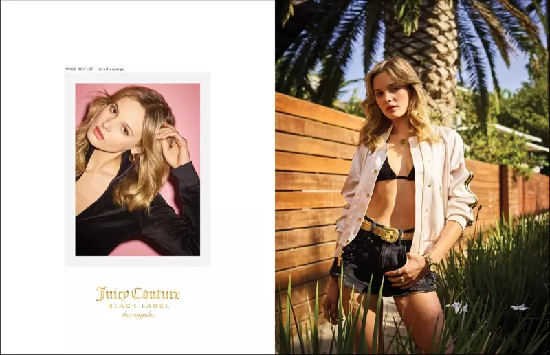 Ang mga bituon ni Paige Reifler sa kampanya sa spring-summer 2017 sa Juicy Couture