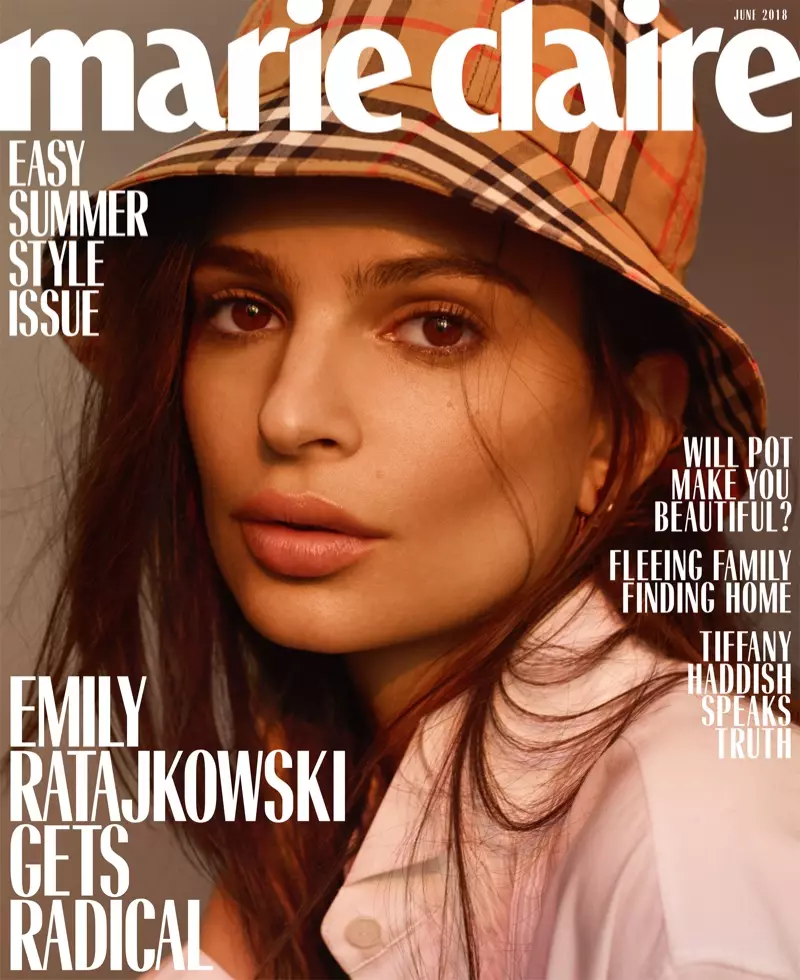 Marie Claire အတွက် စိတ်အေးလက်အေး အကြည့်တွင် Emily Ratajkowski က သရုပ်ဆောင်ထားသည်။