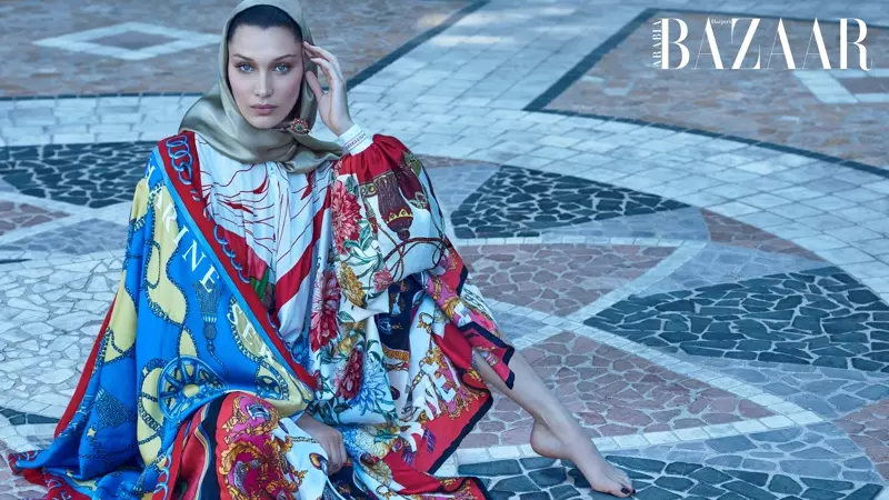 Bella Hadid Shkëlqen pasuri të pastër për Harper's Bazaar Arabia