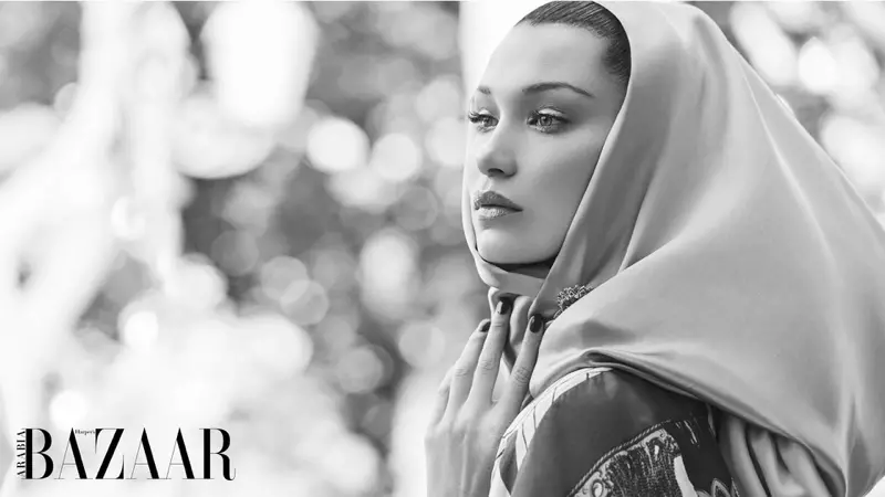 Bella Hadid gefur frá sér hreinan gnægð fyrir Harper's Bazaar Arabia