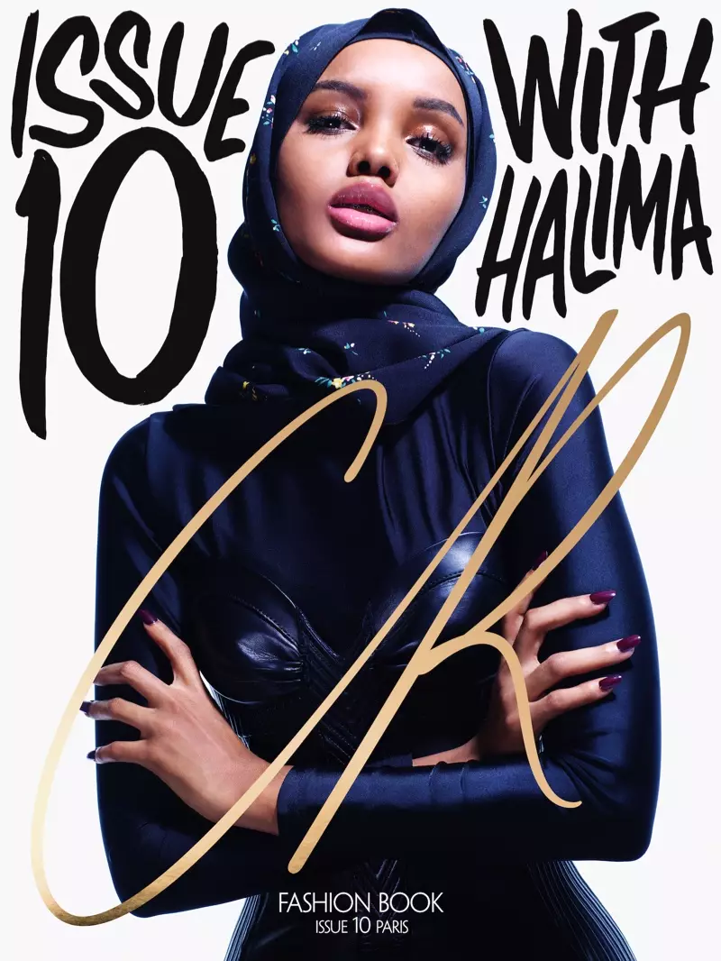 Halima Aden på CR Fashion Book #10 omslag