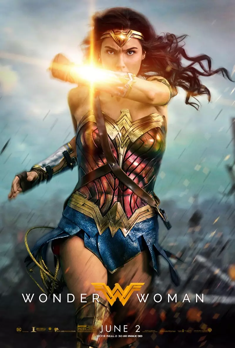 Gal Gadot op Wonder Woman Film Affiche