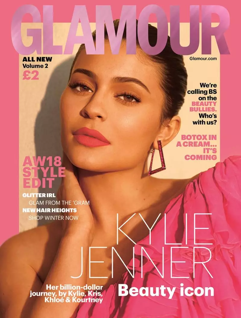 Kylie Jenner sur Glamour UK Automne/Hiver 2018 Couverture