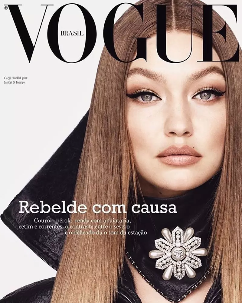 Gigi Hadid သည် Vogue Brazil အတွက် Glam Factor ကိုပြောင်းလဲခဲ့သည်။