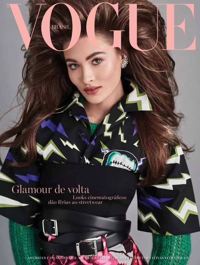 Грэйс Элізабэт мадэлюе рэтра-глэм-стылі для Vogue Brazil