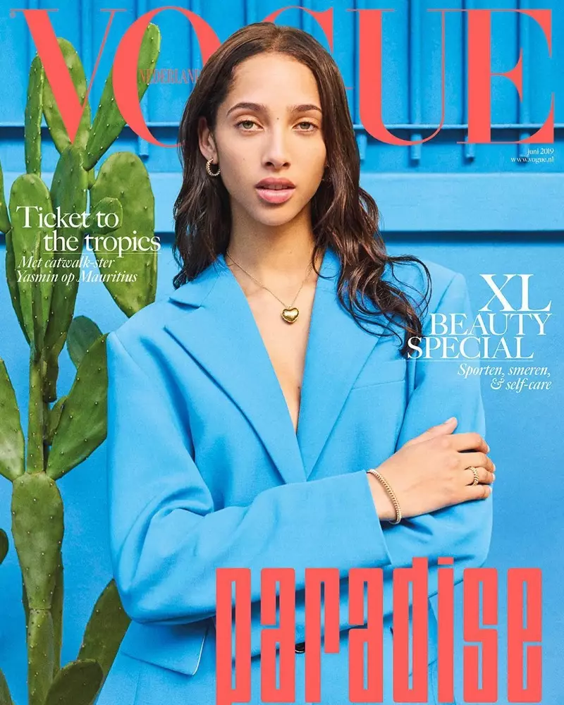 Yasmin Wijnaldum Vogue Hà Lan 2019 Bìa thời trang biên tập