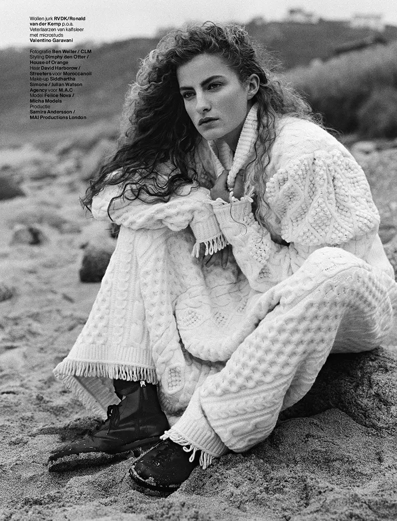 Felice Noordhoff สวมชุดแฟชั่นฤดูใบไม้ร่วงให้กับ Vogue Netherlands