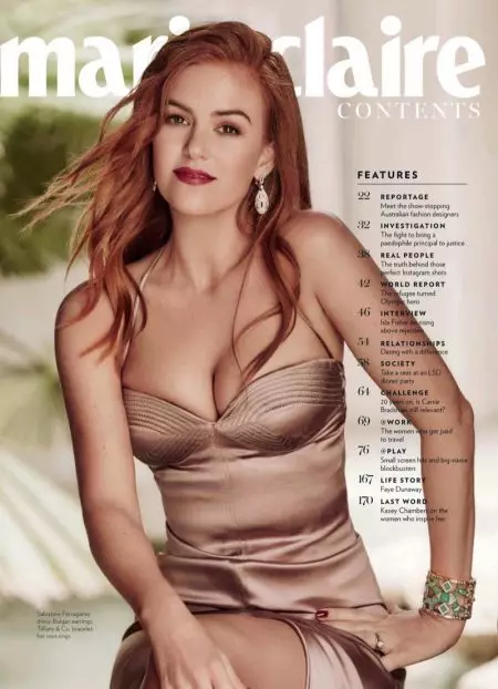 Isla Fisher Entuk Glam kanggo Marie Claire Australia