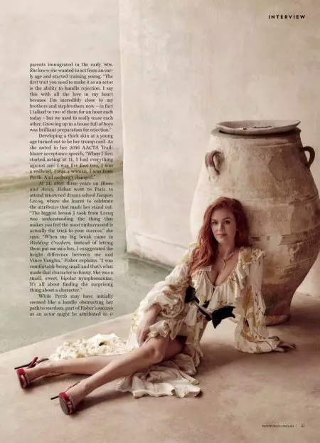 Isla Fisher gavo garbę už Marie Claire Australia