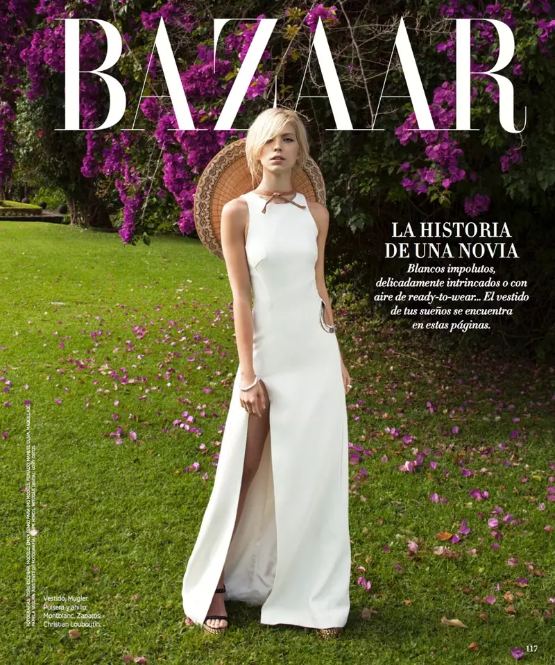 Emily Senko Enchants for Bazaar Latin America Bride de Tigre Escobar