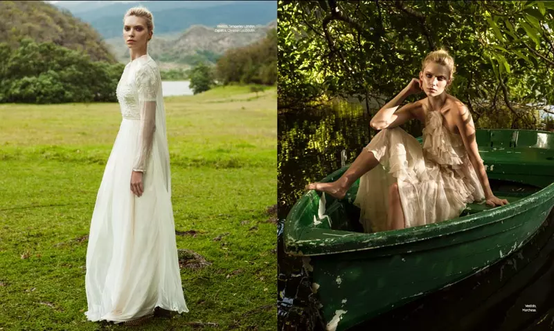 Emily Senko Enchants for Bazaar Latin America Bride by Tigre Escobar