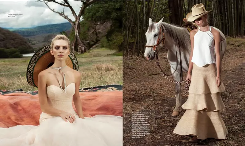 Emily Senko Enchants for Bazaar Latin America Bride de Tigre Escobar