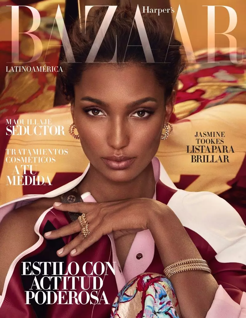 Jasmine Tookes Models Statement Styles i Harper's Bazaar Mexico