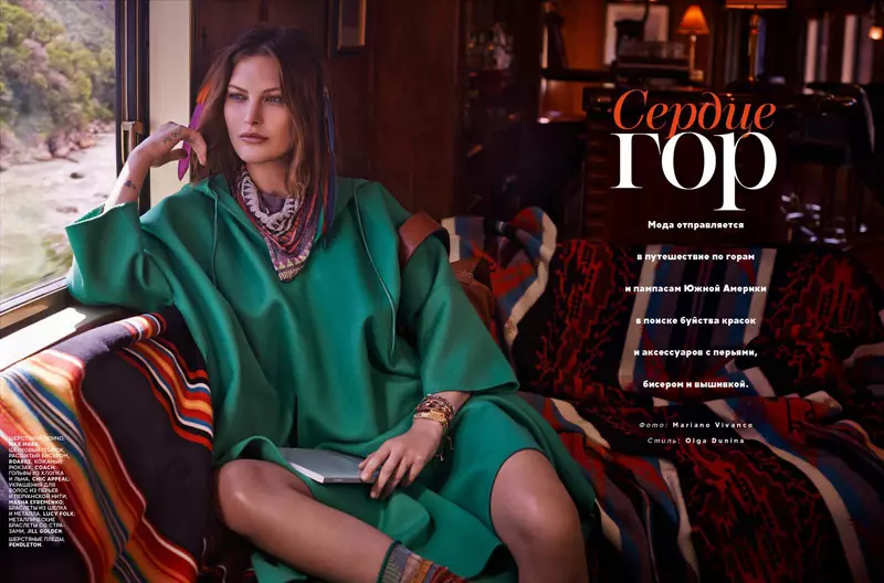 Catherine McNeil Perura doa Mariano Vivancoren Vogue Russia-rako