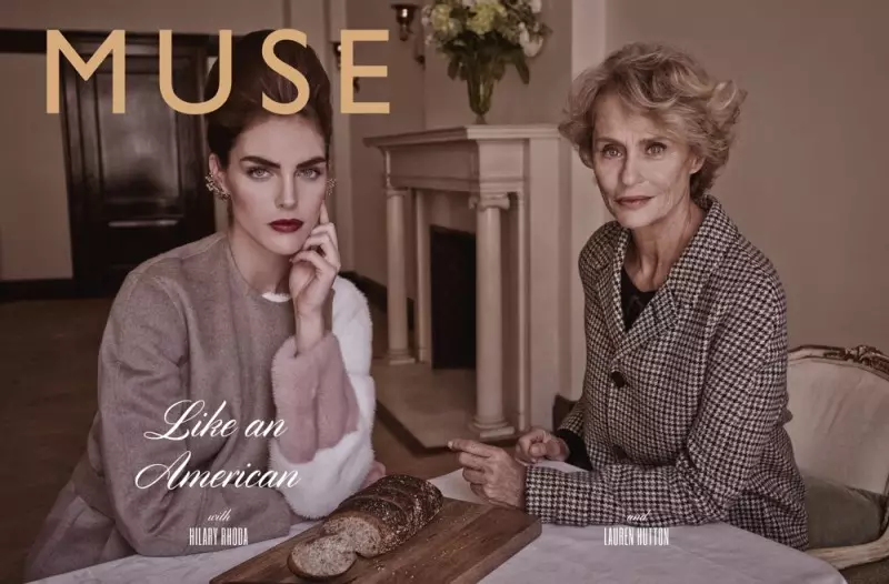 Hilary Rhoda & Lauren Hutton Adalah Americana untuk Muse oleh Mariano Vivanco