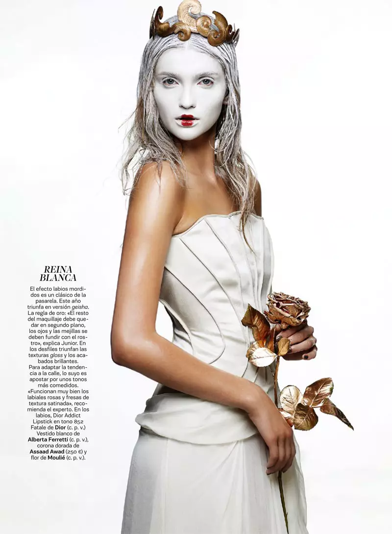 Satoshi Saikusa o Fumana Fantase ea Medieval le Ella Kandyba le Nadine Ponce bakeng sa S Moda September 2012