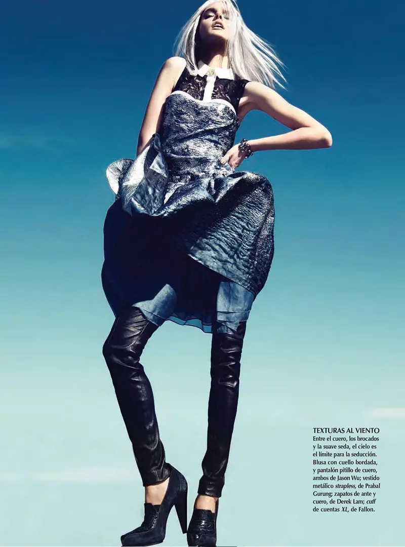 Katie Fogarty Nganggo Busana Eklektik kanggo Kevin Sinclair ing Vogue Amerika Latin Mei 2013