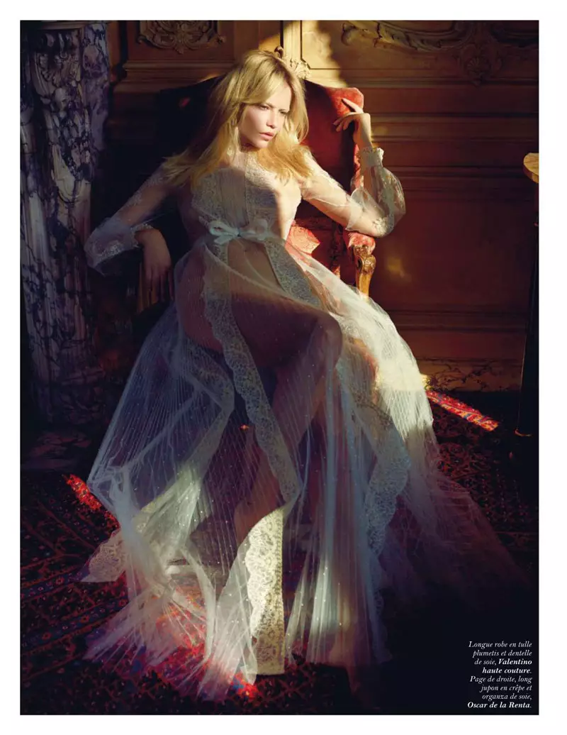 Natasha Poly er Sexy in Sheer for Mario Sorrentis Vogue Paris Story