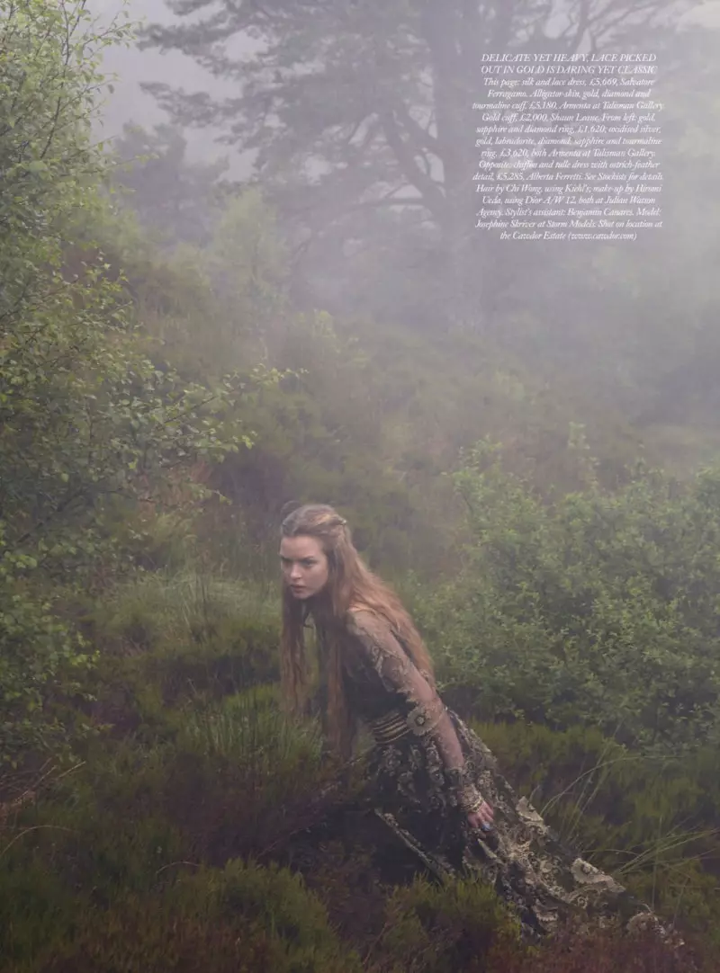 Josephine Skriver verður töfrandi fyrir Harper's Bazaar í Bretlandi desember 2012 eftir Yelena Yemchuk