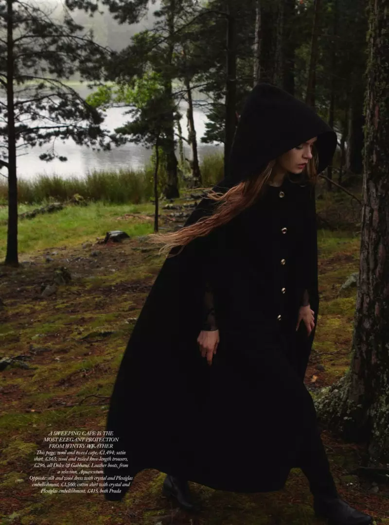 Josephine Skriver Gets Enchanted for Harper's Bazaar UK دسمبر 2012 by Yelena Yemchuk