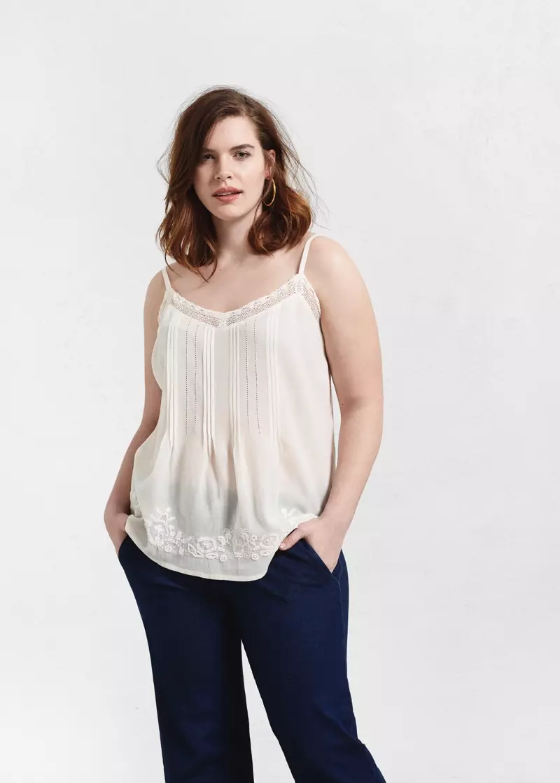 Violeta by Mango Thêu cotton Blouse