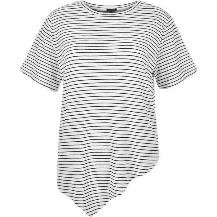 River Island Plus Striped Asymmetric Hem T-Shirt