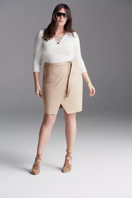 Candice Huffine modeluje možnosti Curvy Spring na River Island