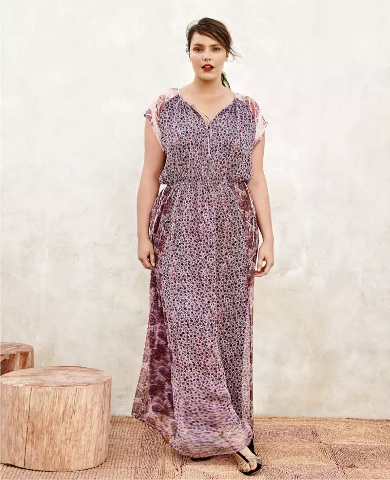 Candice Huffine adachita nawo nyenyezi mu Violeta wolemba Mango's spring 2016