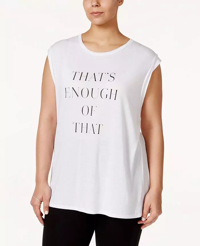 ເສື້ອຍືດຂະໜາດ RACHEL Rachel Roy Plus Graphic T-Shirt