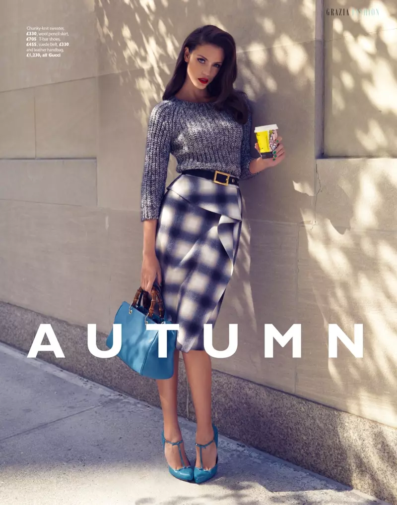 Sofia Resing Models Bright Fall Looks za Grazia UK avtorice Asa Tallgard