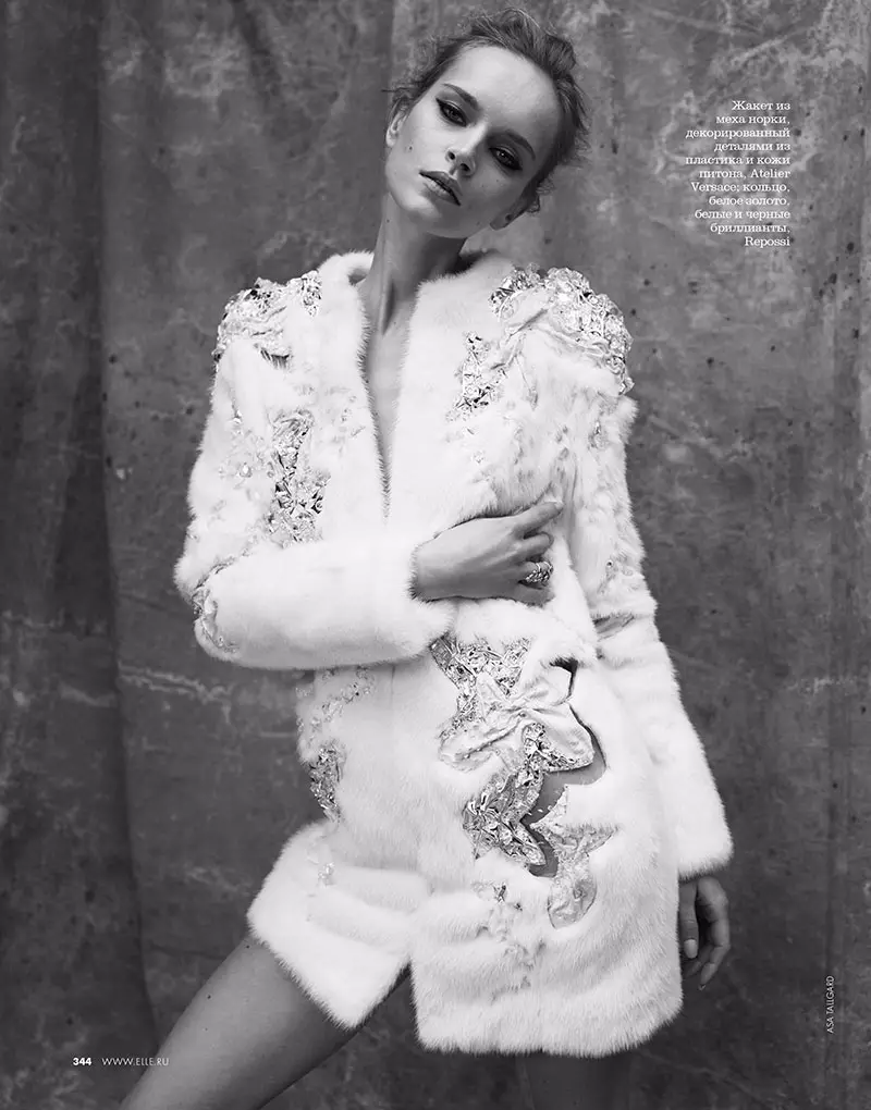 Iza Olak Dons Haute Couture for Elle Russia May 2013 by Åsa Tällgård