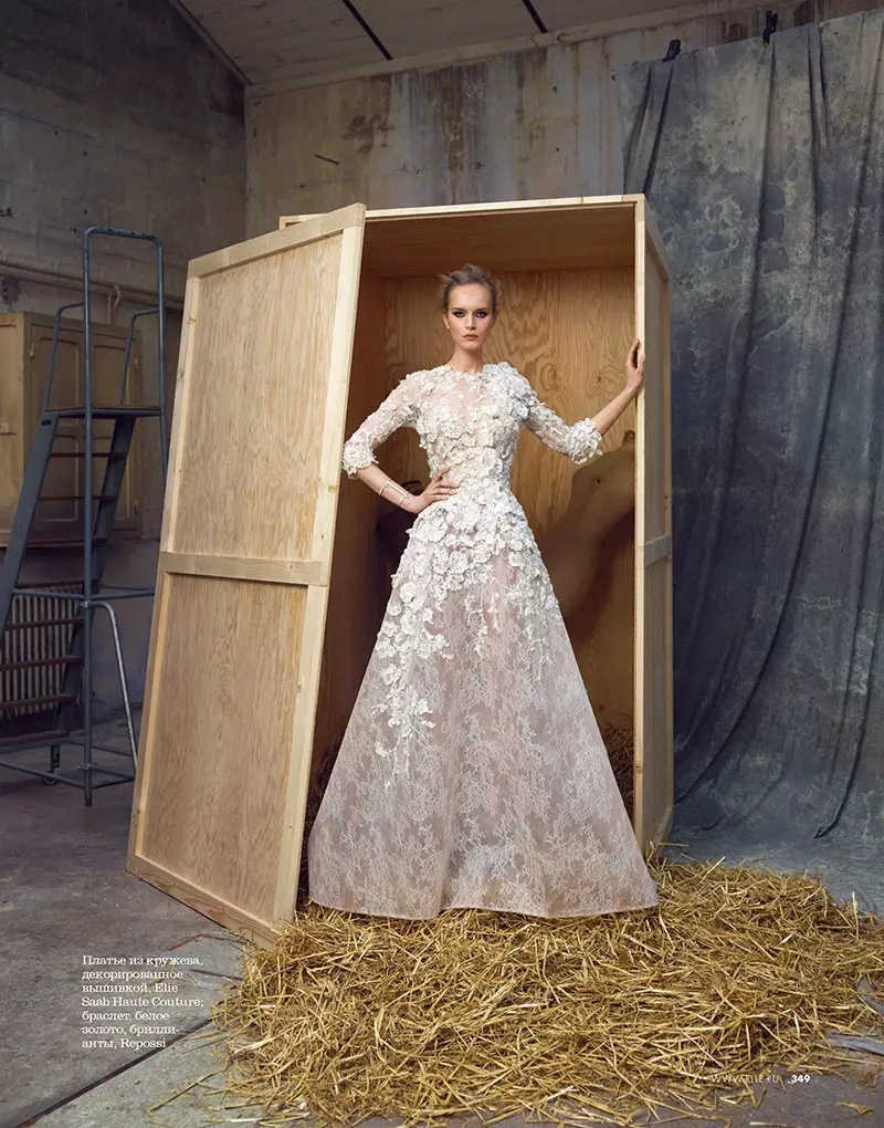 Iza Olak Dons Haute Couture don Elle Russia Mayu 2013 ta Asa Tällgård