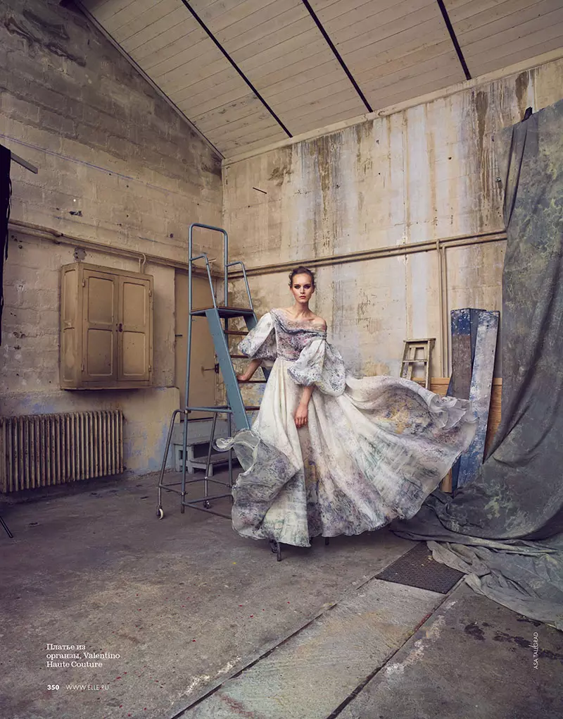 Iza Olak Dons Haute Couture ye Elle Russia May 2013 ngu Åsa Tällgård