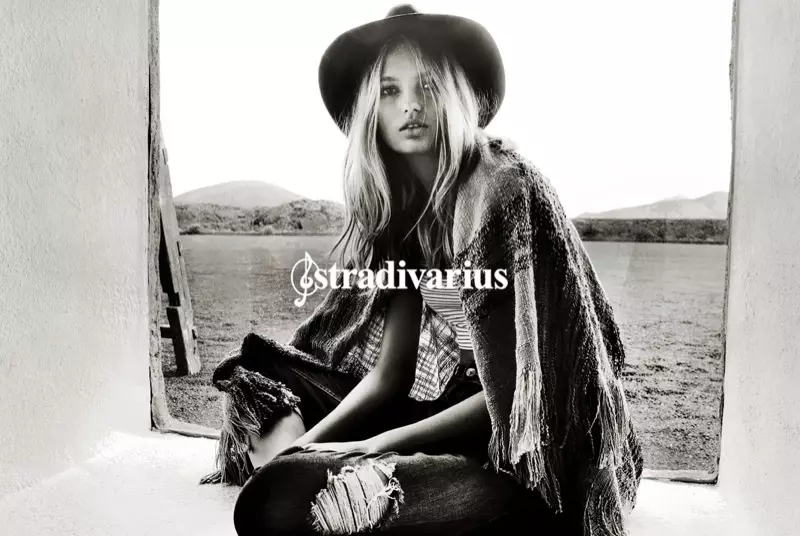 Romee Strijd mangrupikeun béntang kampanye musim semi-usum panas 2015 Stradivarius.