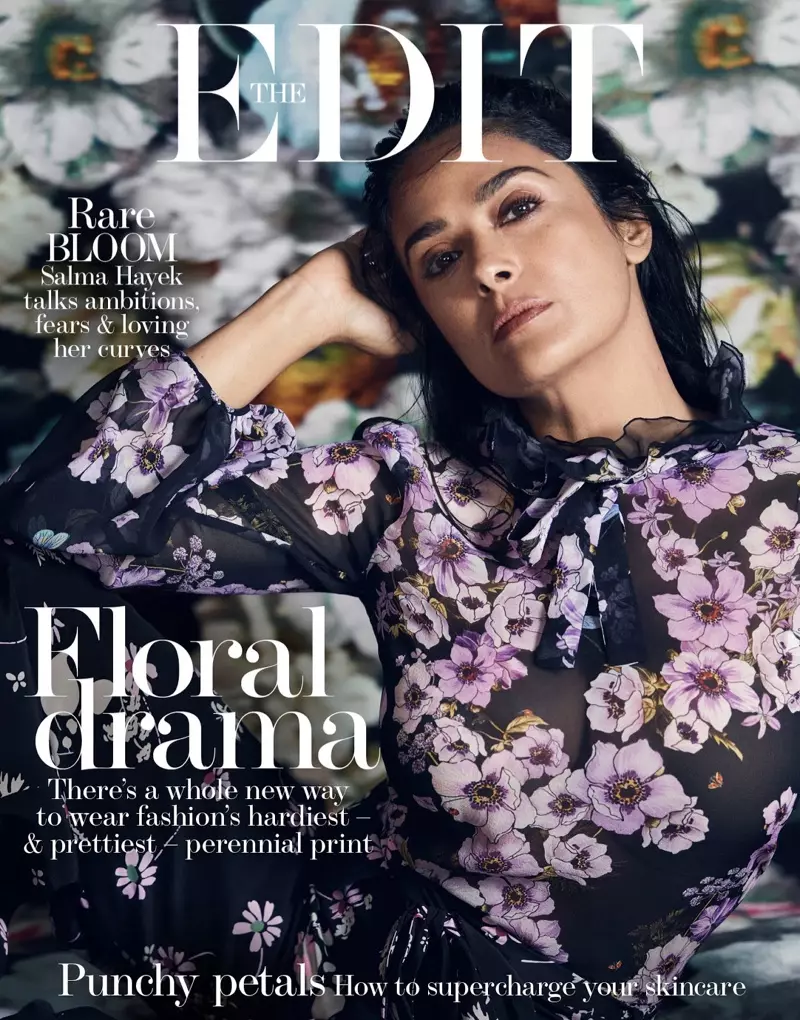 Salma Hayek op The Edit 10 augustus 2017 Cover