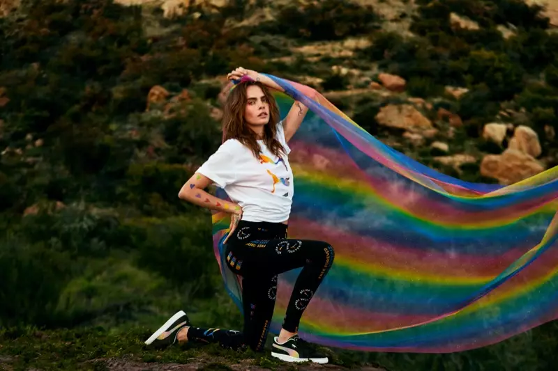 La modelo y actriz Cara Delevingne encabeza la campaña PUMA Pride 2021.