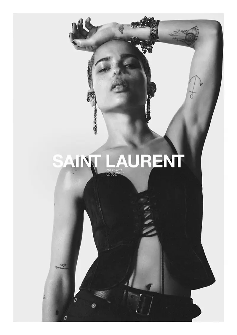 Zoe Kravitz 現身 Saint Laurent 2018 春季廣告大片