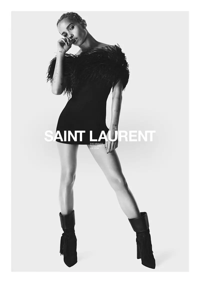 佐伊·克拉維茨 (Zoe Kravitz) 出演 Saint Laurent 2018 春季廣告大片